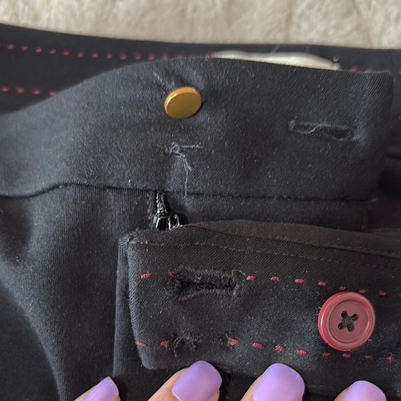 Anthropologie Black Skinny Pants Streamlined Tapered Design - Picture 10 of 12